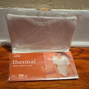 Marks & Spencer White Thermal Short Sleeve Vest